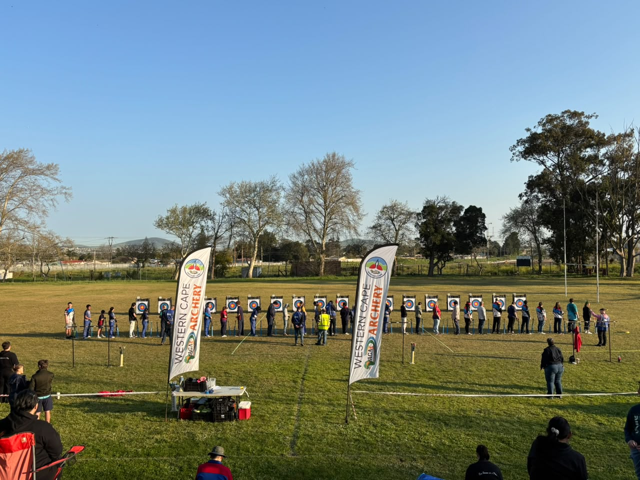Archers competing at a Western Cape Archery event